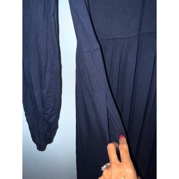 Boden Long Sleeve Maxi Dress in Navy Size 10 - Picture 7 of 7